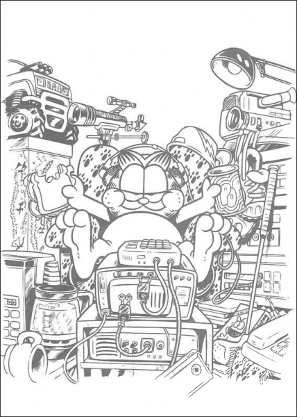 In The Warehouse  coloring page image