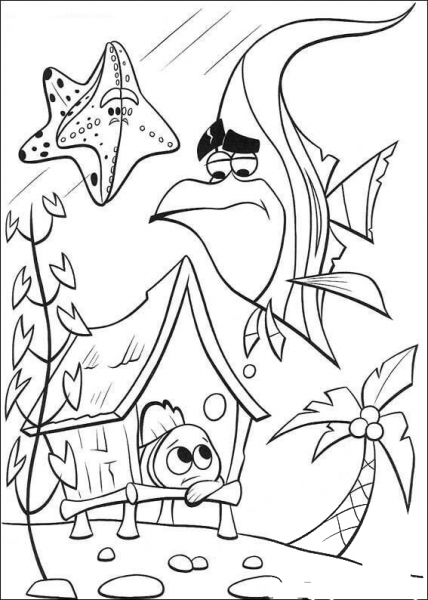In the water tank coloring page image