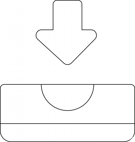 Inbox Tray Emoji coloring page image