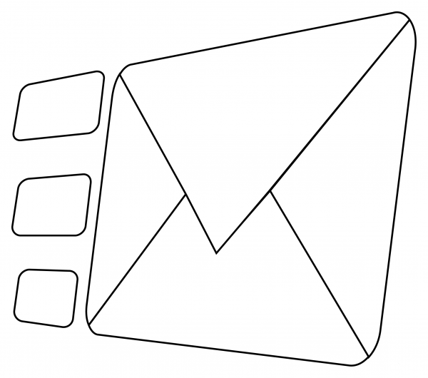 Incoming Envelope coloring page image