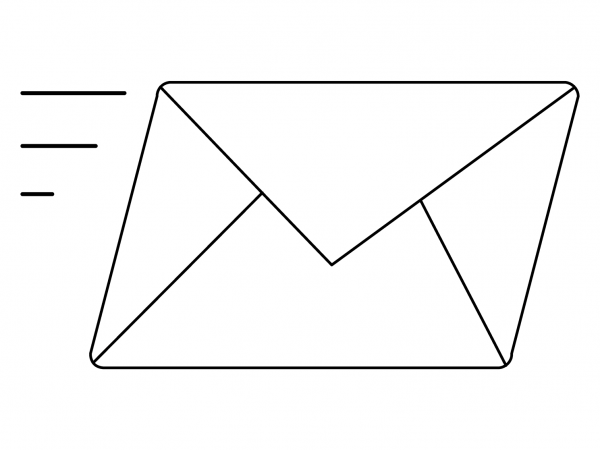 Incoming Envelope Emoji coloring page image