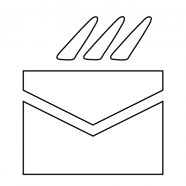 Incoming Envelope Emoji coloring page image
