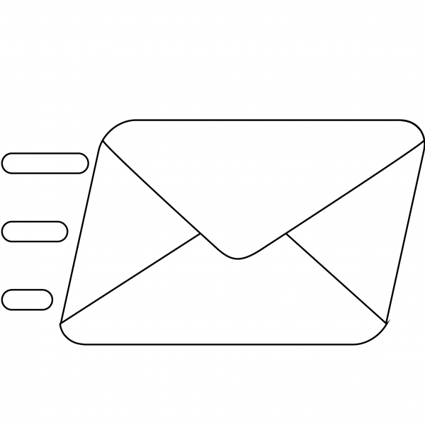 Incoming Envelope Emoji coloring page image