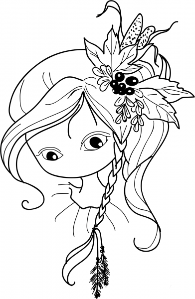 Incomplete Fairy coloring page image