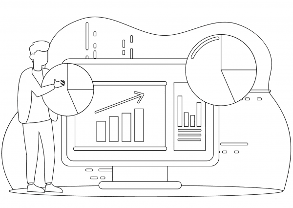 Increase Infographics coloring page image