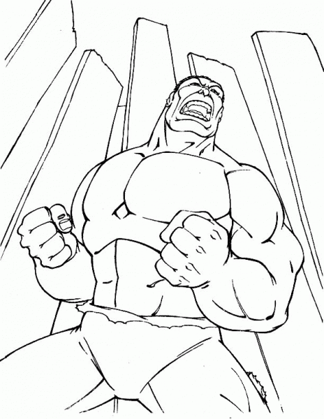 Incredible Hulk coloring page image