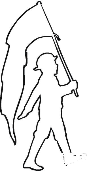 Independence Day Outline  coloring page image