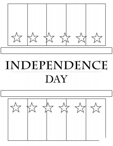 Independence Day Poster coloring page image
