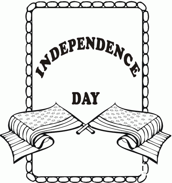 Independence Day poster coloring page image