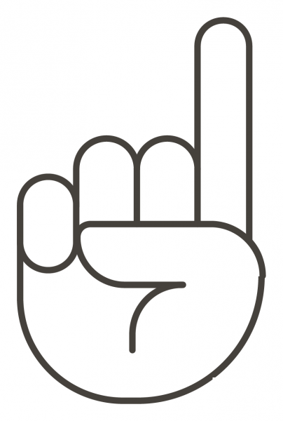 Index Pointing Up coloring page image