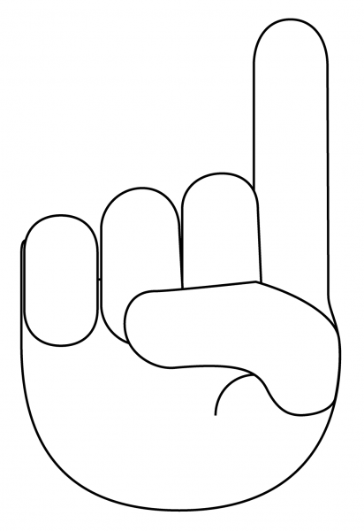 Index Pointing Up Emoji coloring page image