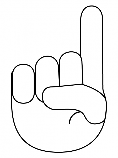 Index Pointing Up Emoji coloring page image