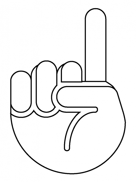 Index Pointing Up Emoji coloring page image