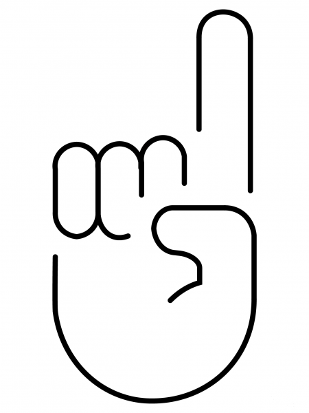 Index Pointing Up Emoji coloring page image