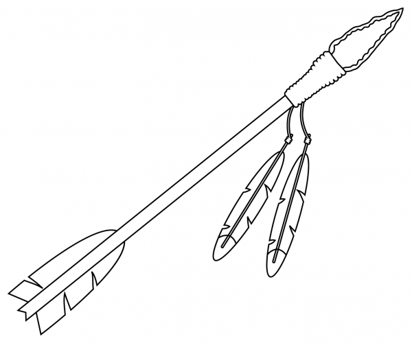 Indian Arrowhead coloring page image