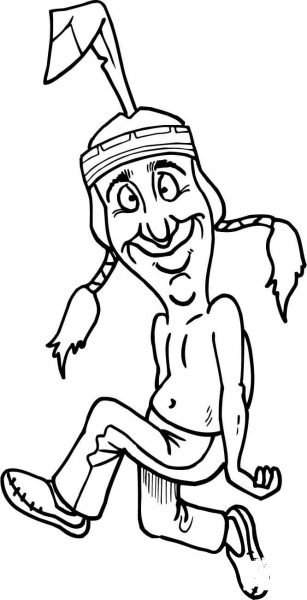 Indian coloring page image