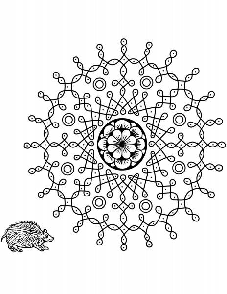 Indian Design coloring page image