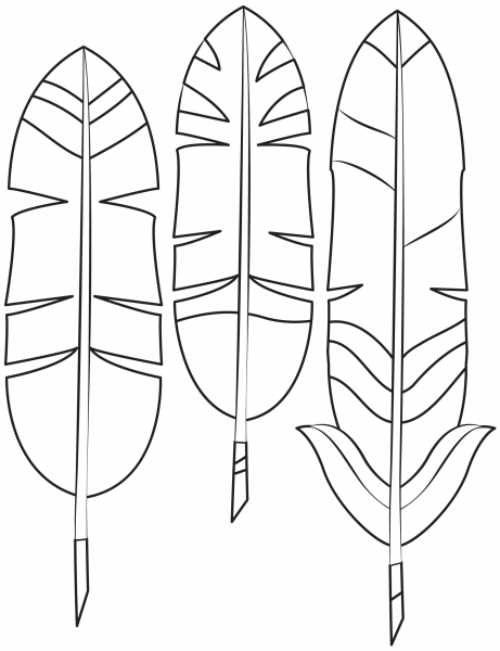 Indian Feather coloring page image