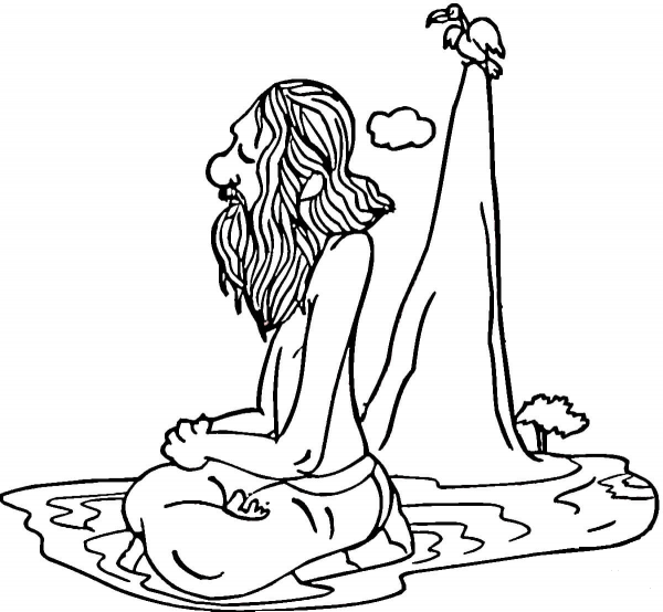 Indian Man  coloring page image