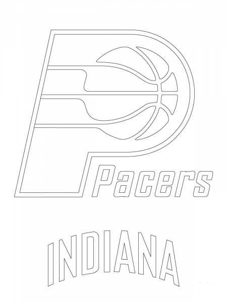Indiana Pacers Logo  coloring page image