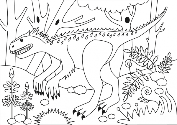 Indominus Rex coloring page image