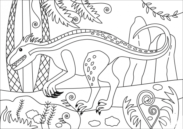 Indoraptor coloring page image