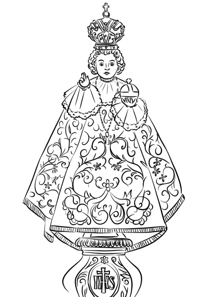 Infant Jesus of Prague coloring page image