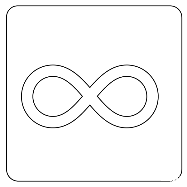 Infinity Emoji coloring page image