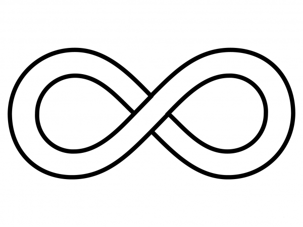 Infinity Emoji coloring page image