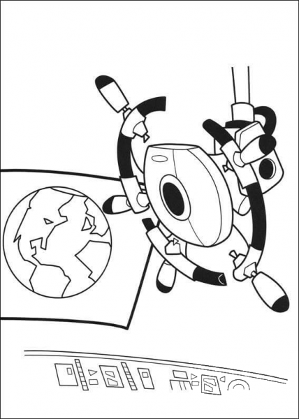 Inside Of The Space Ship  coloring page image