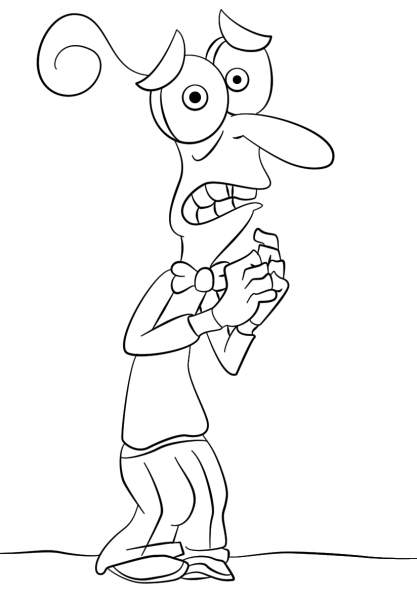 Inside Out Fear coloring page image