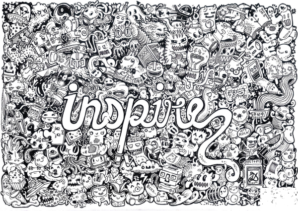 Inspire Doodle coloring page image