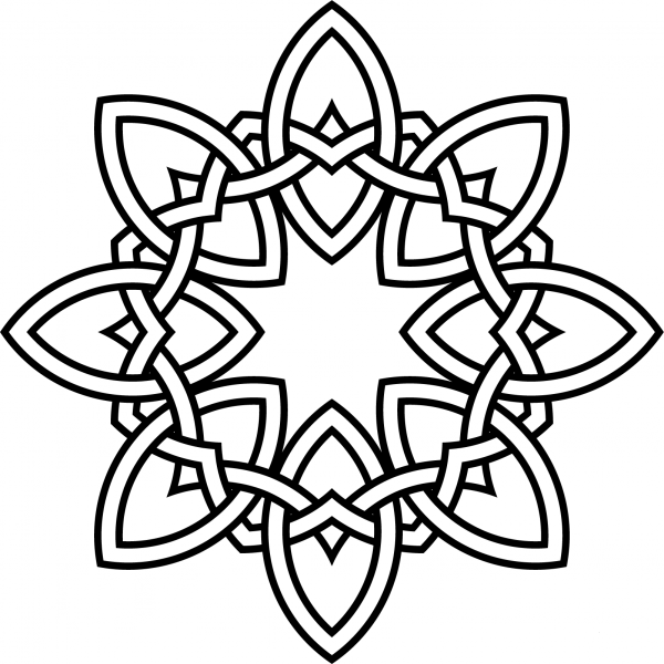 Interleaved Geometric Star coloring page image