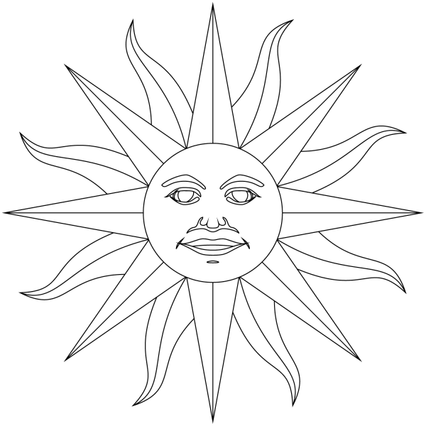 Inti – Incan God of Sun coloring page image