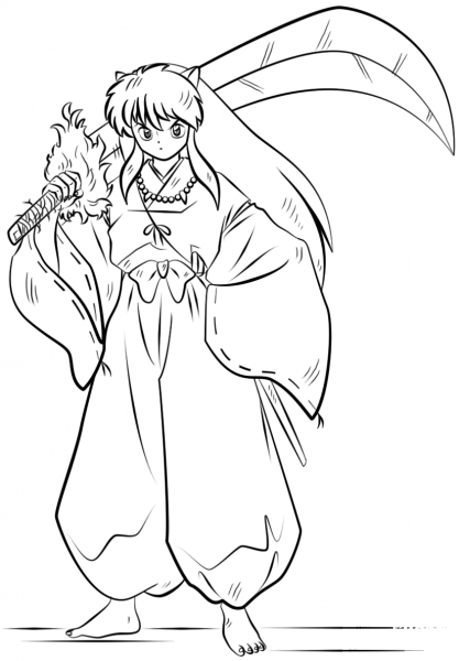 Inuyasha coloring page image
