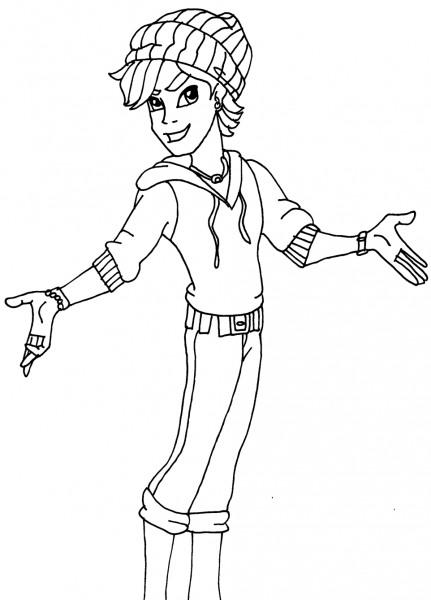 Invisi Billy coloring page image