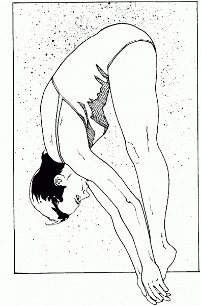 Inward Pike Dive coloring page image