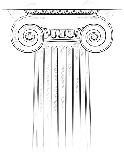 Ionic Column coloring page image