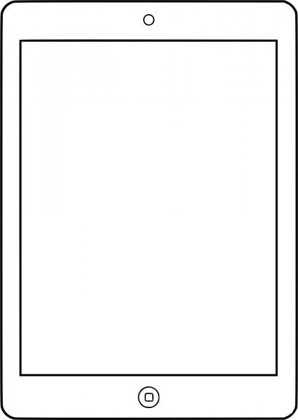 IPad Outline coloring page image