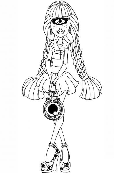 Iris Clops coloring page image