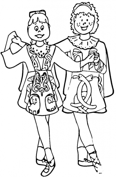 Irish Dance  coloring page image