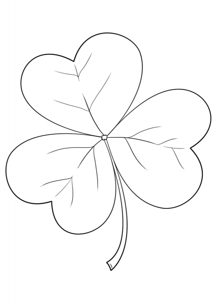 Irish Shamrock coloring page image