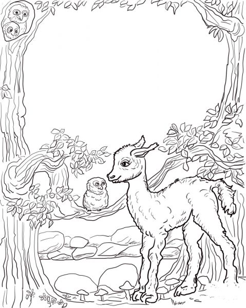 Is Your Mama a Llama? coloring page image