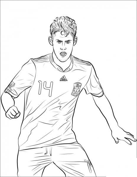 Isco coloring page image