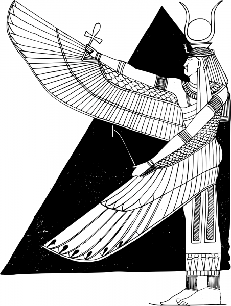 Isis coloring page image