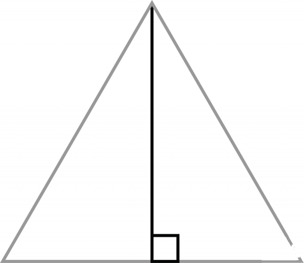 Isosceles triangle coloring page image