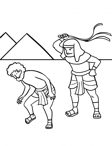 Israel’s Enslavement in Egypt coloring page image