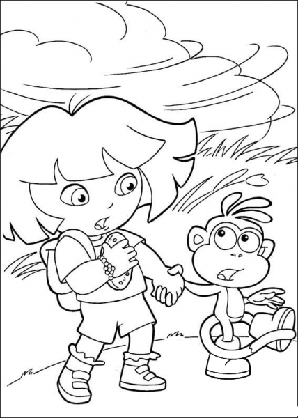 It is windy  coloring page image