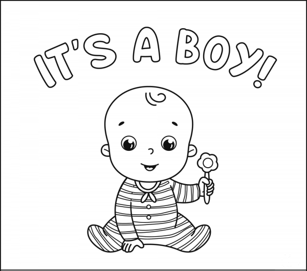 It’s a Boy coloring page image
