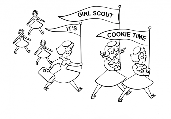 It’s Girl Scout Cookie Time coloring page image